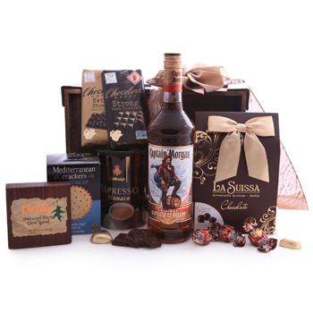 Captain Morgan Rum and Chocolate Assortment to Burundi