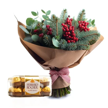 Eucalyptus Christmas Bouquet to Bulgaria