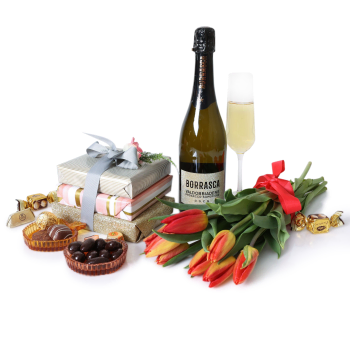 Fizz and Chocolates Bouquet to Kiribati