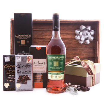 Glenmorangie Whisky Sweet Gift Basket to Réunion
