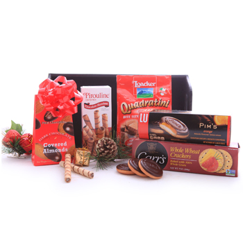 Glittering Red Corporate Basket to Maldives