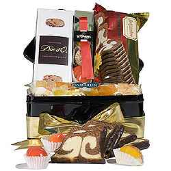 Box Of Sweets Gift Basket Tin to Serbia