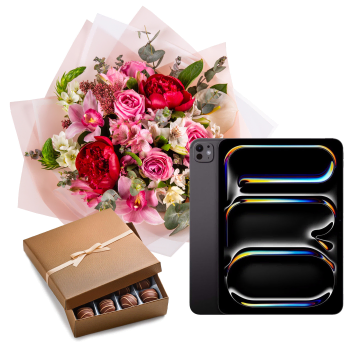iPad PRO and Pink Blooms Gift Set to Kazakhstan