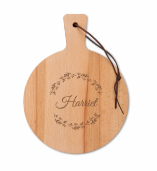 Beech Wood Engraved Cheese Board to Estonia