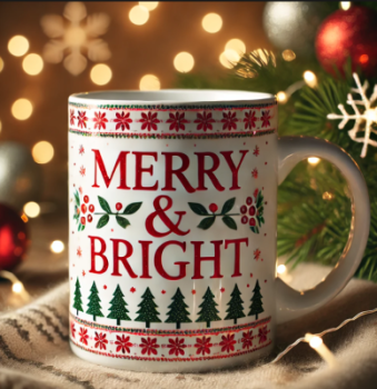 Festive Cheer Holiday Mug to Czech Republic