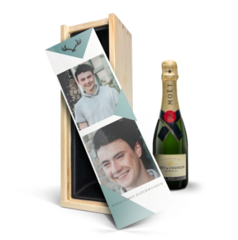 Moet and Chandon Personalized Wooden Box (375ml) to Malta