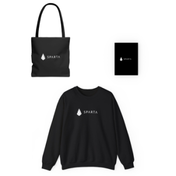 Sparta Sweatshirt, Tote Bag and Notebook to France