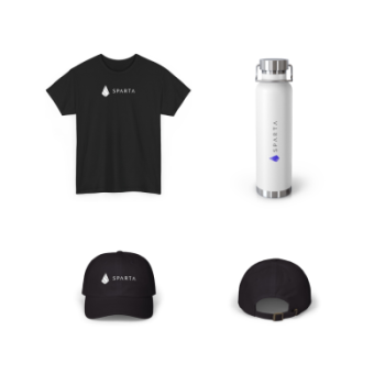 Sparta Tee, Water Bottle and Cap to Denmark